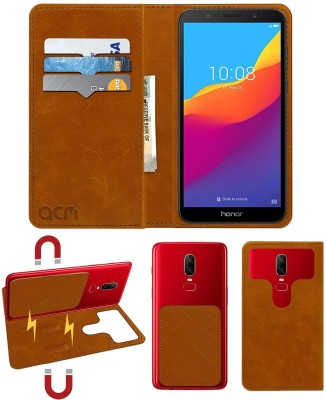 ACM Flip Cover for Honor 7S(Gold, Cases with Holder, Pack of: 1)