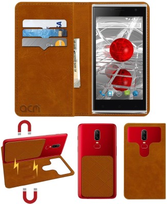 ACM Flip Cover for Karbonn Titanium Dazzle 3 S204(Gold, Cases with Holder, Pack of: 1)