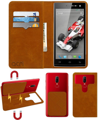 ACM Flip Cover for Xolo Q1010i(Gold, Cases with Holder, Pack of: 1)