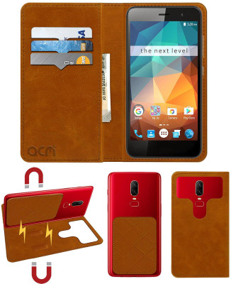 ACM Flip Cover for Xolo Era 2X(Gold, Cases with Holder, Pack of: 1)