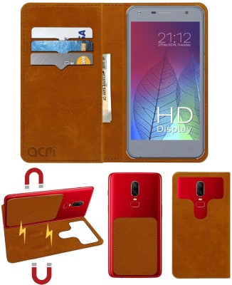 ACM Flip Cover for Zen Admire Metal(Gold, Cases with Holder, Pack of: 1)