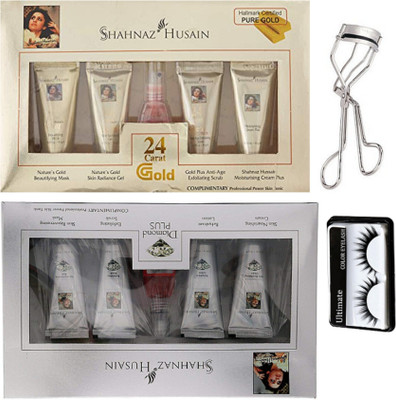 

Ultimate Eyelashes, 24 Caral Gold & dimaond kit, Eyelashes Curler(Set of 4)