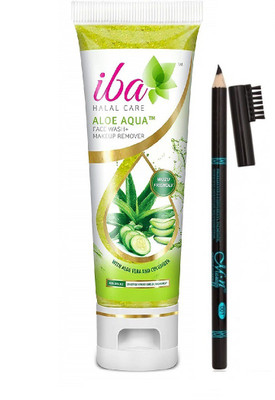 

iba halal care Face Wash with Makeup remover with eyebrow pencil(Set of 2)