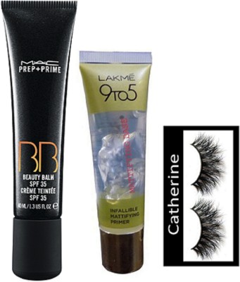 

catherine Eyelashes, Prep+Prime Beauty Blam Cream, 9to5 Infallible Mattifying Base Primer(Set of 3)