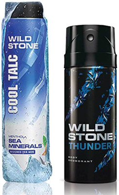 

Wild Stone Thunder Deodorant 150 ml & Sea Minerals Talc 100 Gm(Set of 2)