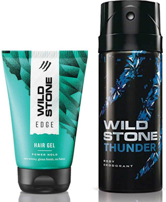 

Wild Stone Thunder Deodorant 150 ml & Edge Hairgel 100 ml(Set of 2)