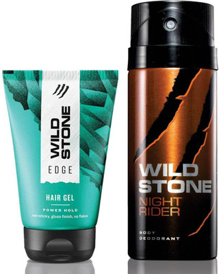 

Wild Stone Night Rider Deodorant 150 ml & Edge Hairgel 100 ml(Set of 2)