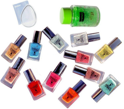 

Amber Silicon Puff, Nail Paint (set of 12) & Nail Remover(Set of 14)