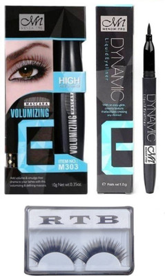 

RTB MASCARA AND EYEBROW PENCIL WITH FALSE EYELASH(Set of 3)