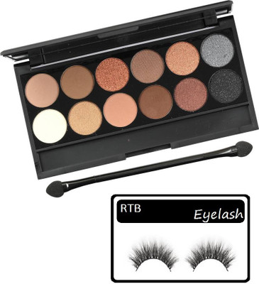 

RTB Eye Shadows Palette-03 20 g (Multicolor) with eyelash(Set of 2)