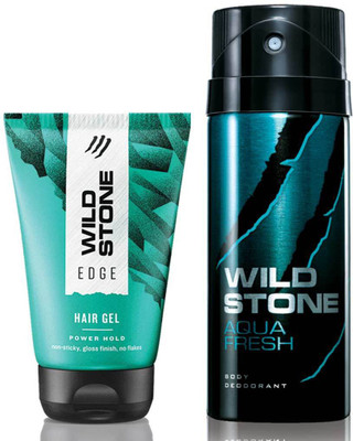 

Wild Stone Aqua Fresh Deodorant 150 ml & Edge Hairgel 100 ml(Set of 2)