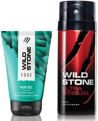 

Wild Stone Ultra Sensual Deodorant 150 ml & Edge Hairgel 100 ml(Set of 2)