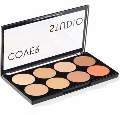 

Swiss Beauty Cover Studio Ultra Base Concealer Palette Concealer(beige, orange, multicolor)
