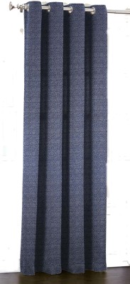 DEHATI STORE 212 cm (7 ft) Jacquard, Polyester Room Darkening Door Curtain Single Curtain(Solid, Light Blue)