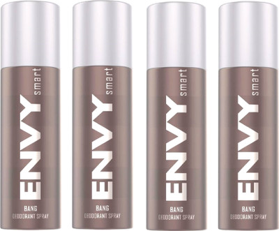

ENVY 4 SMART BANG DEODORANT 135ML Body Spray - For Men & Women(135 ml, Pack of 4)