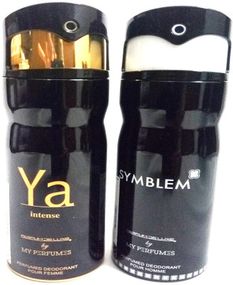 

PARFUMDELUXE YA INTENSE AND SYMBLEM Deodorant Spray - For Men & Women(400 ml, Pack of 2)