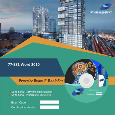 

PTNR01A998WXY 77-881 Word 2010 Practice Exam E-Book Set(DVD)