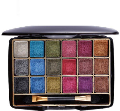 

lujo Professional Makeup 18 Color Metallic Glitter Shimmer Eyeshadow Palette 10 g(multicolor)
