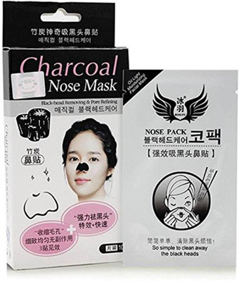 Triangle Ant ™ Charcoal Nose Strips Deep Cleansing Removes Blackheads, Clears Acne, Controls Oily Skin Leaving You with a Healthy Looking Glow ,Pore Refining Pouches - Set of 10 (150ml)(150 ml)