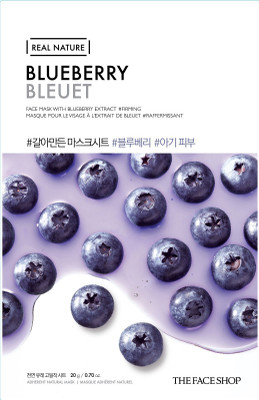 

The Face Shop Unisex Real Nature Blueberry Face Mask (sheet mask)(20 g)