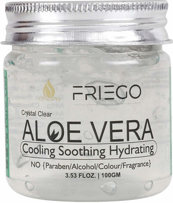 

Friego 99% Pure Crystal Clear Aloe vera gel-Cooling,Soothing & hydrates(100 g)