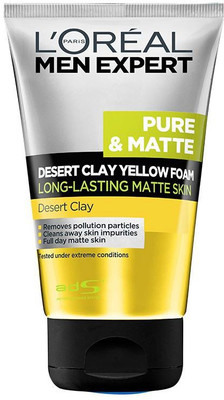 

L'Oreal Paris Men Expert Pure & Matte Desert Clay Yellow Foam Face Wash(100 g)