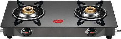 Pigeon Brunet Glass, Stainless Steel Manual Gas Stove(2 Burners)