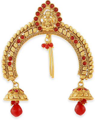 

AccessHer Gold Plating Temple Design Lakshmi Choti, Bilai Hair Pin(Gold)