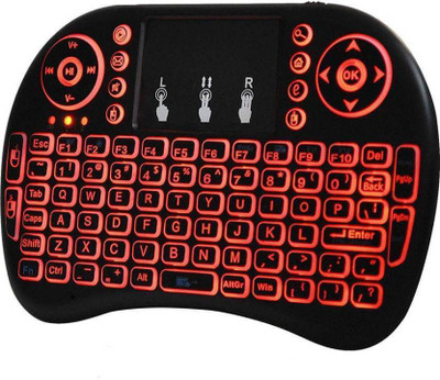 Sai Enterprises BEST QUALITY MINI KEYBOARD (3 Colors Back-light) 2.4GHZ Wireless Media Keyboard Smart Connector, Wireless Multi-device Keyboard(Black) at flipkart