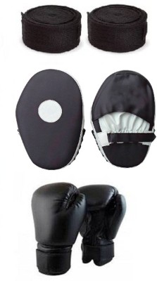 Monika Sports Focus pad + Boxing gloves + Pair of Handwraps Boxing Kit