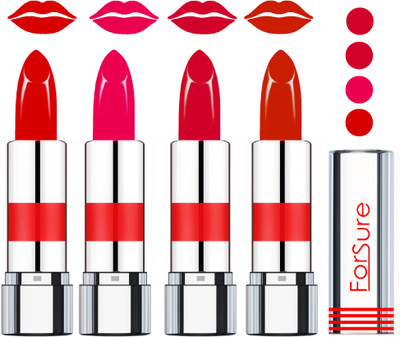 

Forsure American Velvet Matte Lipstick (set of 4 Lipsticks)(Cute Red,Dark Red,Pinkish Fantasy,Wine)