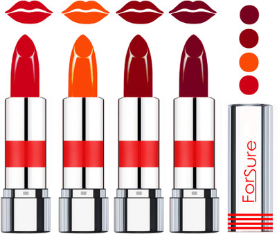 

Forsure American Velvet Matte Lipstick (set of 4 Lipsticks)(Hot Pink,American Orange,Purple,Plum Purple)
