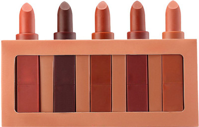 

Futaba Waterproof Moisturizing Smooth Lip Stick -5 Pcs - Brown Colors Set(multi color)