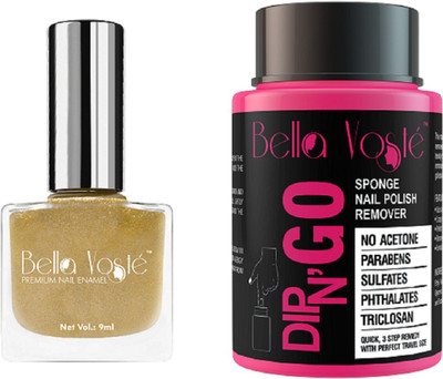 

Bella Voste Nail Polish Kit GLITTER GOLD Glossy 89 ml Pack of 2(Pack of 2)