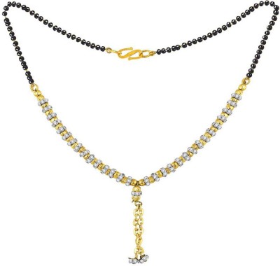 Chrishan High Gold Plated Gorgeous Women Love To Wear American Diamond Kanthi Alloy Mangalsutra