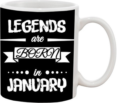 ARTBUG Legends are Born in January - 715 Ceramic Coffee Mug(350 ml)