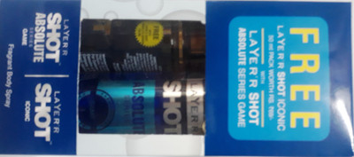 

Layer'r Shot ICONIC 50 ml FREE with Absolute Series CRAZE Deodorant Spray - For Men (135 ml) Perfume - 135 ml(For Men & Women)