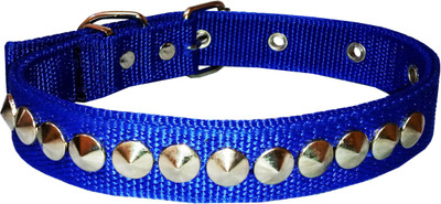 

Petshop7 Stylish Nylon Studs Collar Length of Collar 20 Inch. Neck Circumference (Adjustable -Min 12.5 Inch -Max 16.5 Inch). Suitable for  Size Dogs Dog Everyday Collar(, Blue