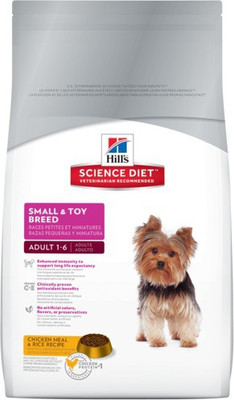 

Hills Science Diet Adult Small & Toy Breed, Chicken Meal & Rice Chicken 1.5 kg Dry Dog Food