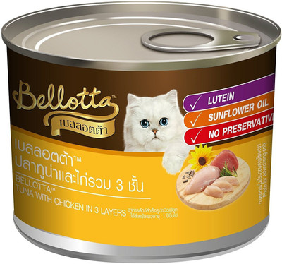 

Bellotta Tuna with Chicken in 3 Layers Cat Food (Pack of 2) Tuna, Chicken 185 g Wet Cat Food(Pack of 2)