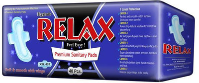 

Relax Sanitary Pad With Slim Pack Sanitary Pad(Pack of 40)