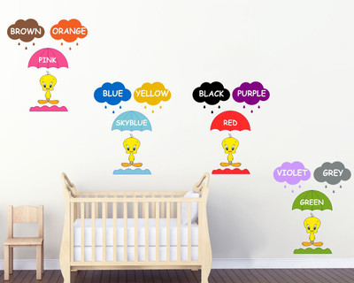 Decal O Decal 10 Wall Decals 'Colour Identification for Kids'Wall Stickers |PVC Vinyl | Multicolour Self Adhesive Sticker(Pack of 1)