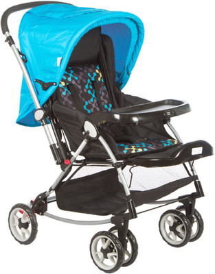 

MeeMee Premium Baby Pram with Rocker Function, Rotating Wheels & Adjustable Seat (Blue) Pram(3, Blue)