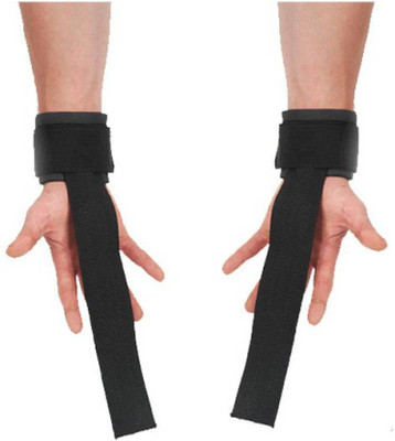 

Monika Sports moni ultimate weight lifting straps for professional workout Hand Grip/Fitness Grip(Black)