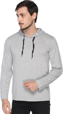 Shaun Printed Men Hooded Neck Grey T-Shirt
