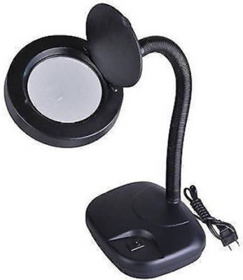 DMK New Tabletop Gooseneck LED Magnifying Reading Lamp Study Lamp(24 cm, Black)