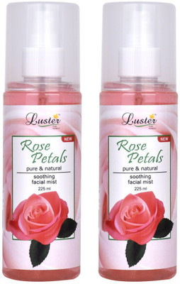

Luster Rose Petals Pure & Natural Rose Water-Pack of 2(225 ml)