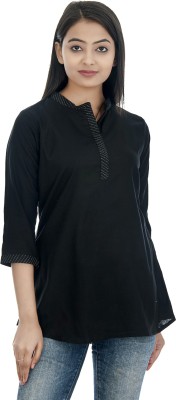 club fashion Casual Regular Sleeve Solid Women Black Top