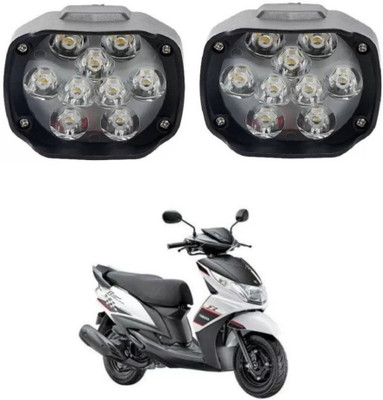 AUTOGARH Nine Led Oval Shape Heavy Duty Light With Spot Beam For Ry Headlight Motorbike LED for Yamaha (12 V, 55 W)(Ray Z, Pack of 2)