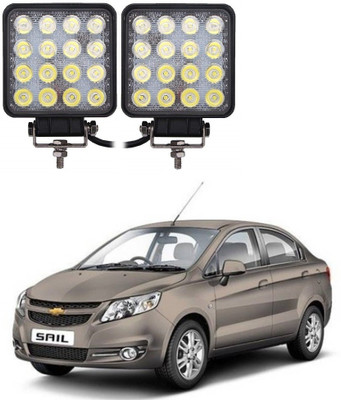 AUTOGARH Square Shape 16 Led Fog Lamp in 24W For Sail Headlight Car LED for Chevrolet (24 V, 48 W)(Sail, Pack of 2)